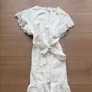 Esley White Eyelet Lace Dress